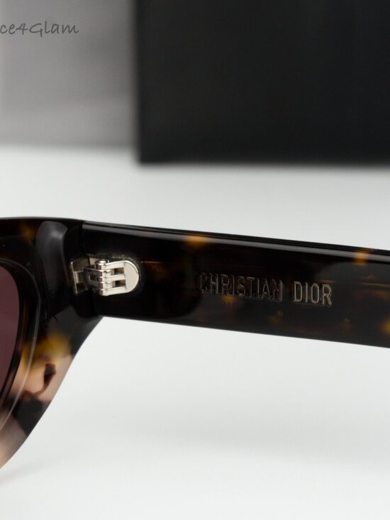 Dior Women Sunglasses Havana Bordeaux Oval DIORSIGNATURE B5I 25D0 NEW AUTHENTIC main image 6